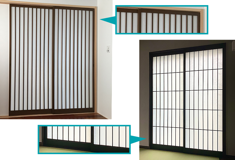 木製障子の塗装仕上げ